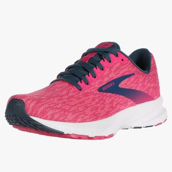 Brooks Launch 7 Pink Blue Performance Athletic Running Shoe - Picture 1 of 15
